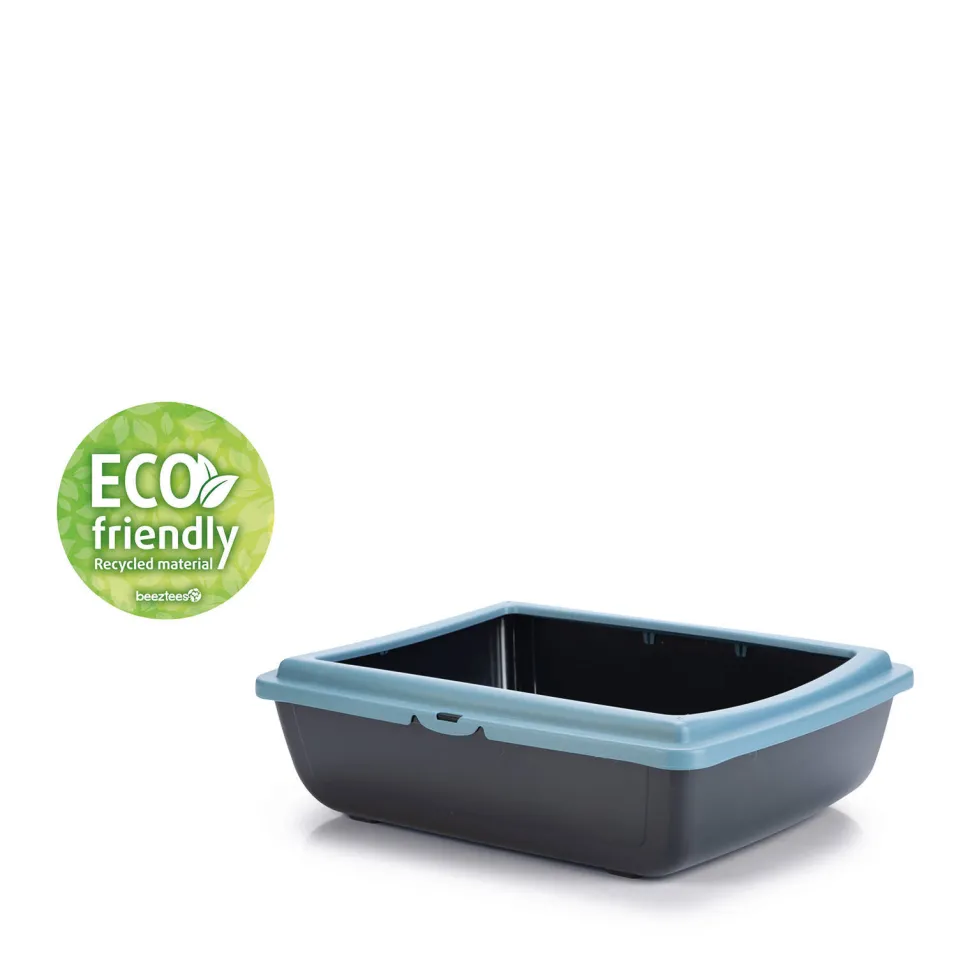 Beeztees Kattenbak Juliet Eco Blauw/Zwart 48X38X14 Cm