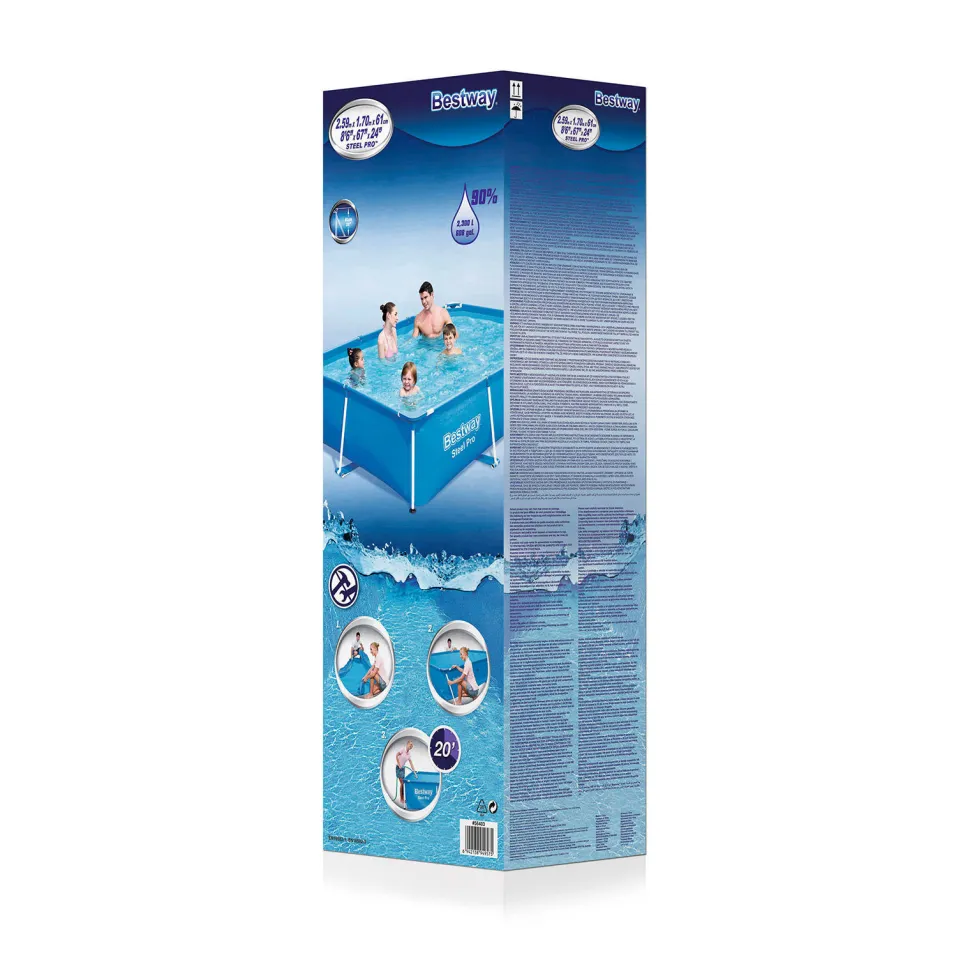 Bestway 0 Bestway Steel Pro Frame Zwembad 259 X170 X 55 Cm