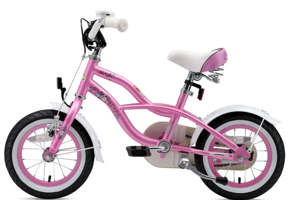 Bikestar Cruiser Kinderfiets 12 Inch Roze