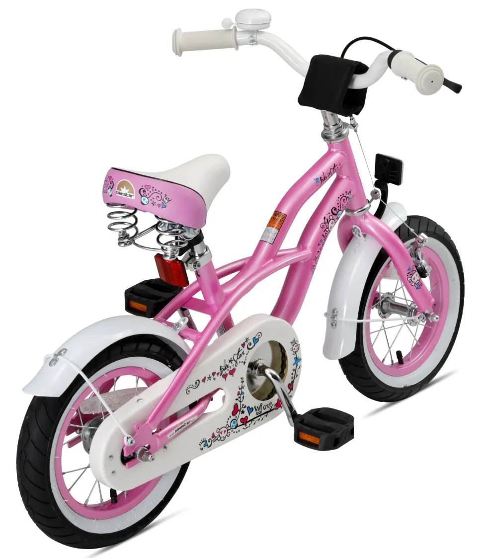 Bikestar Cruiser Kinderfiets 12 Inch Roze
