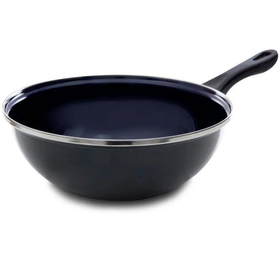 Bk Bk Wokpan Fortalit - O 28 Cm / 3.6 Liter - Geemailleerde Anti-Aanbaklaag