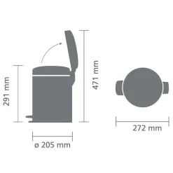 Brabantia Newicon Pedaalemmer (5L)