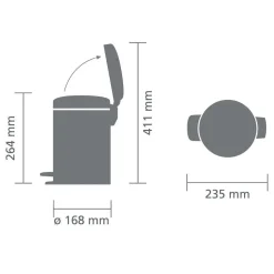 Brabantia Newicon Pedaalemmer (3L)
