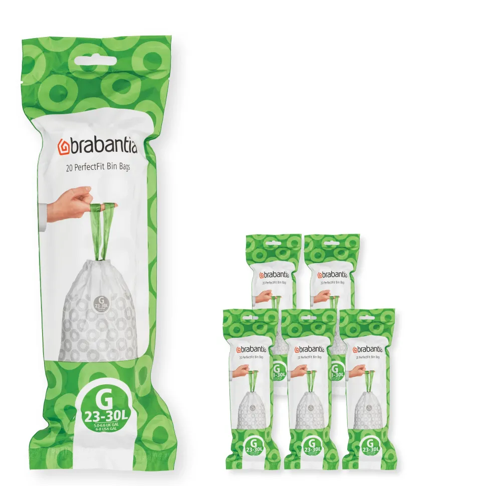 Brabantia Perfectfit Afvalzak (23-30L) (6 X 20 Zakken)