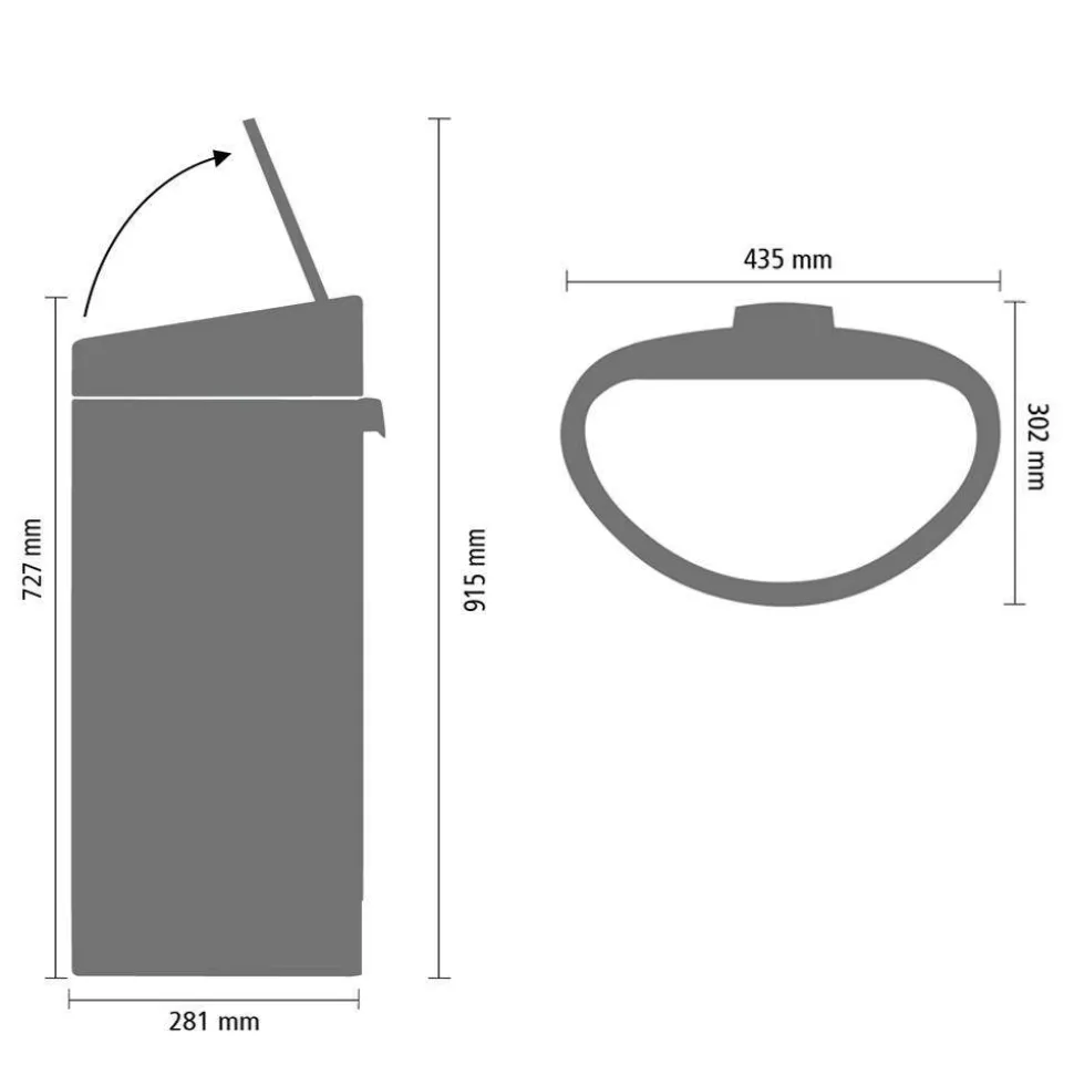 Brabantia Touch Bin Prullenbak (40L)