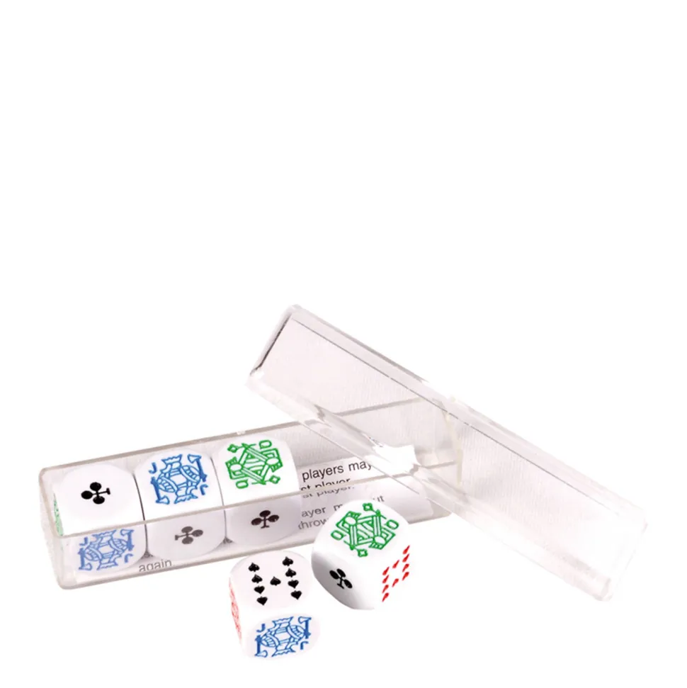 Buffalo 5 Dobbelstenen Poker 16Mm In Doosje Set Van 5 Pokerdobbelstenen In Doosje