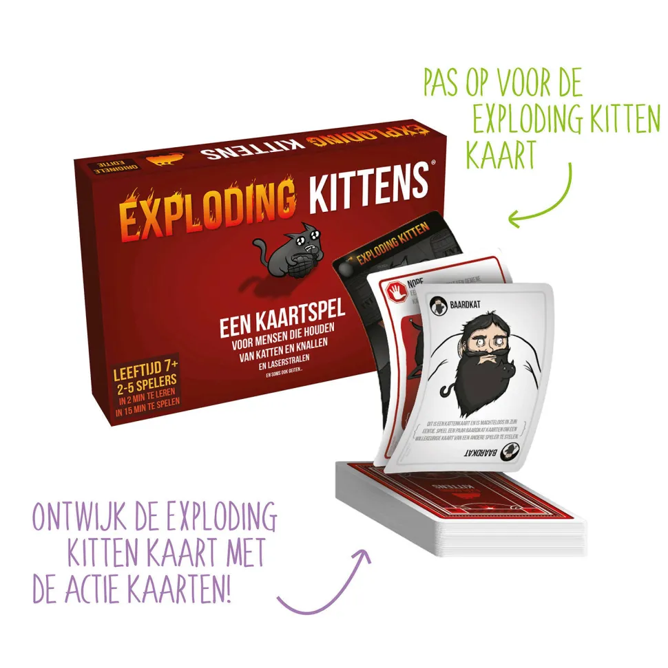 Exploding Kittens Exploding Kittens Nl + Gratis Streaking Kittens Nl
