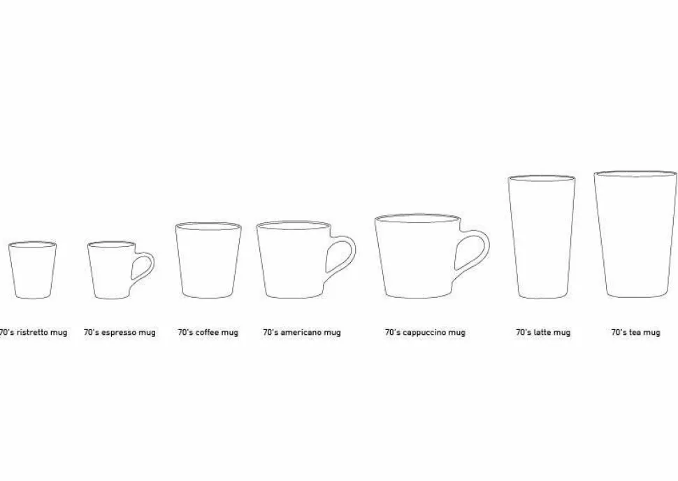 Hkliving Cappuccinomok 70'S (O8,5 Cm) (300 Ml) (Set Van 4)