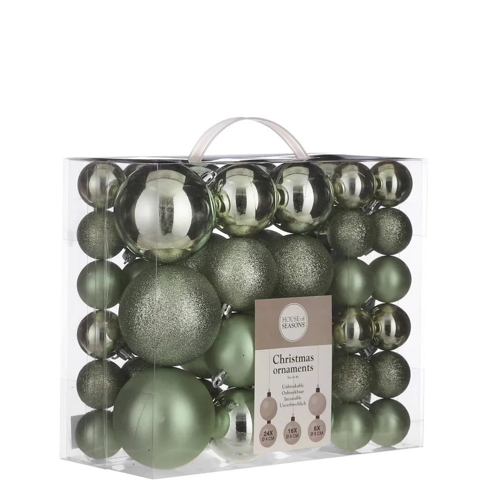 House Of Seasons Kerstbal Onbreekbaar (Set Van 40) (O8 Cm)