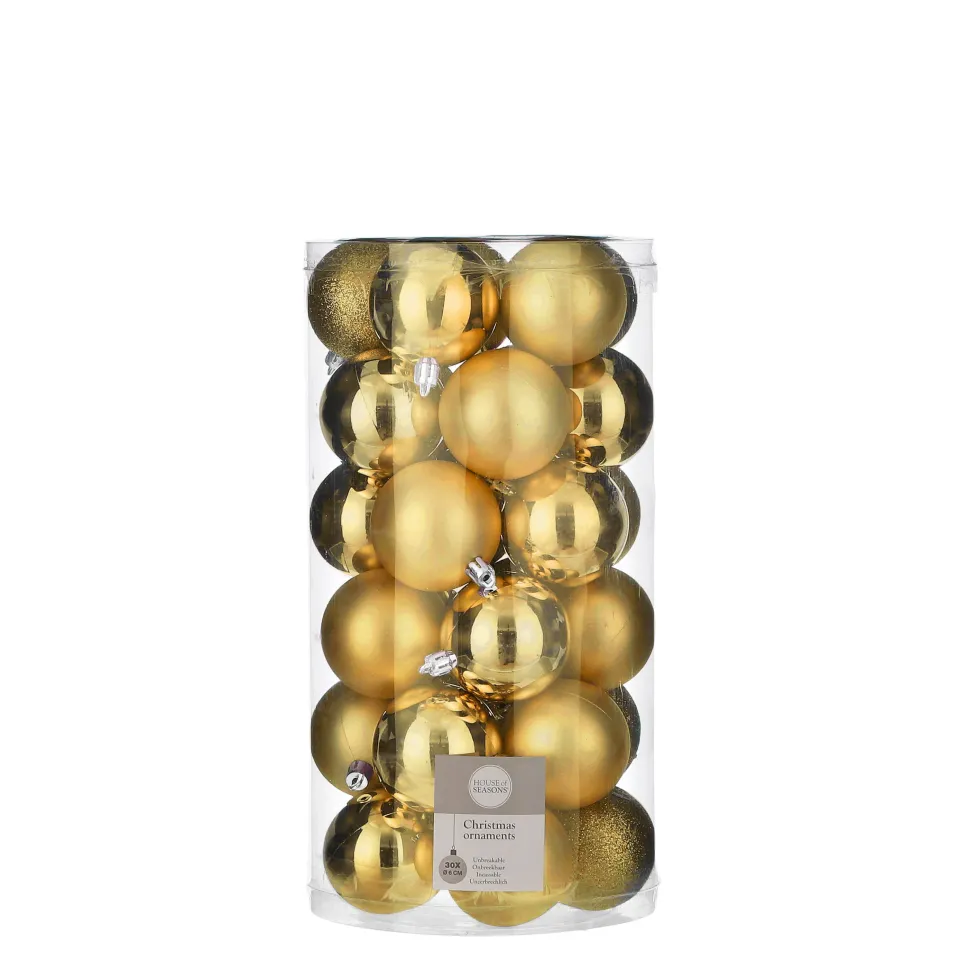 House Of Seasons Kerstbal (Set Van 30) (O6 Cm)