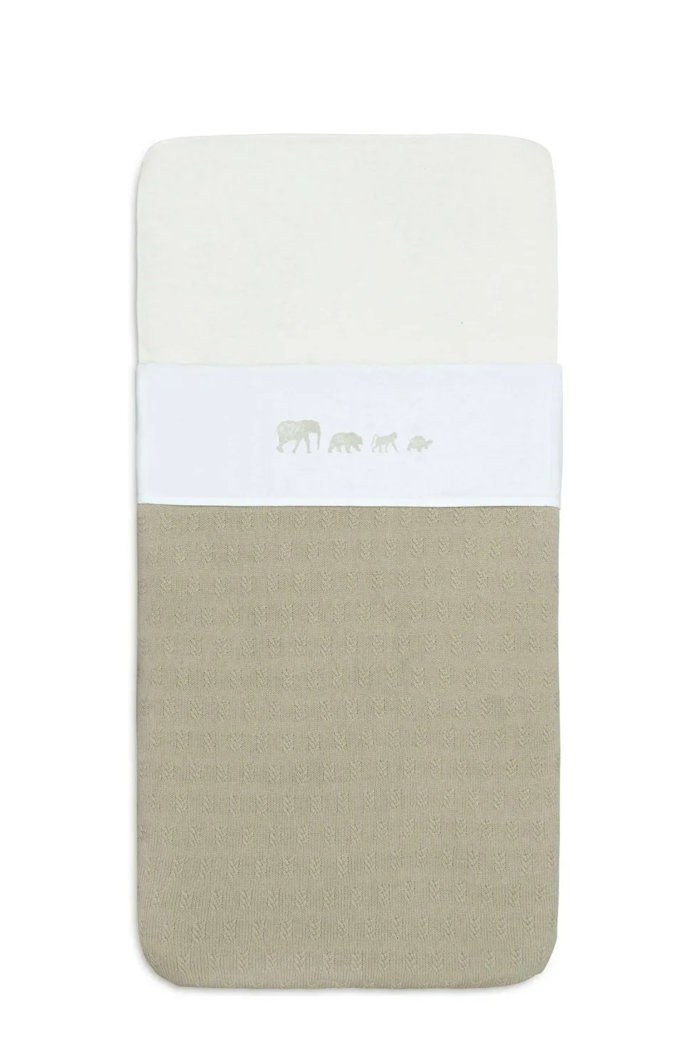 Jollein Baby Ledikantlaken 120X150Cm Animals - Olive Green