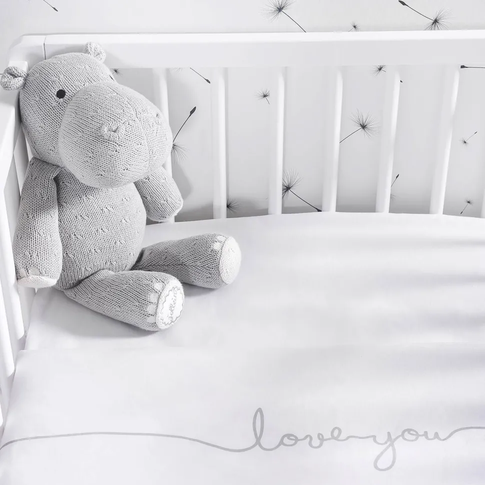 Jollein Baby Ledikantlaken 120X150Cm Love You Grey
