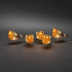 Konstsmide Kerstlichtsnoer Vogels (400 Cm) (5 Vogels) (40 Led) (Rood)