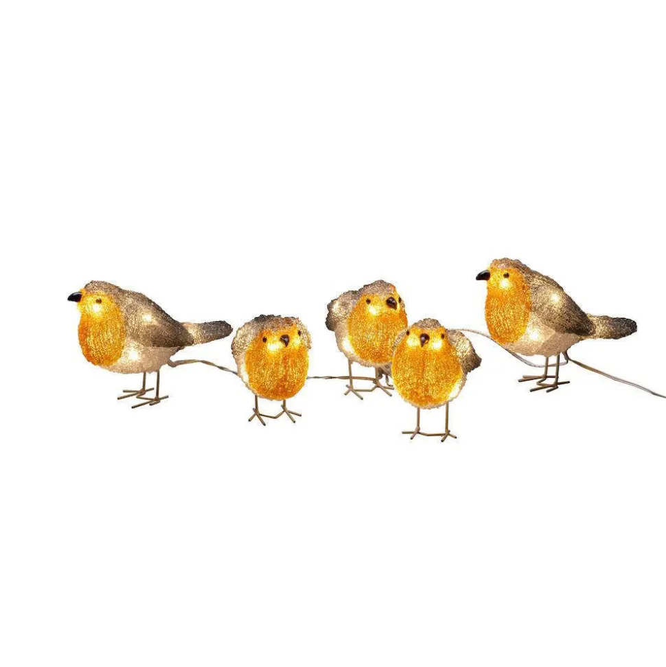 Konstsmide Kerstlichtsnoer Vogels (400 Cm) (5 Vogels) (40 Led) (Rood)