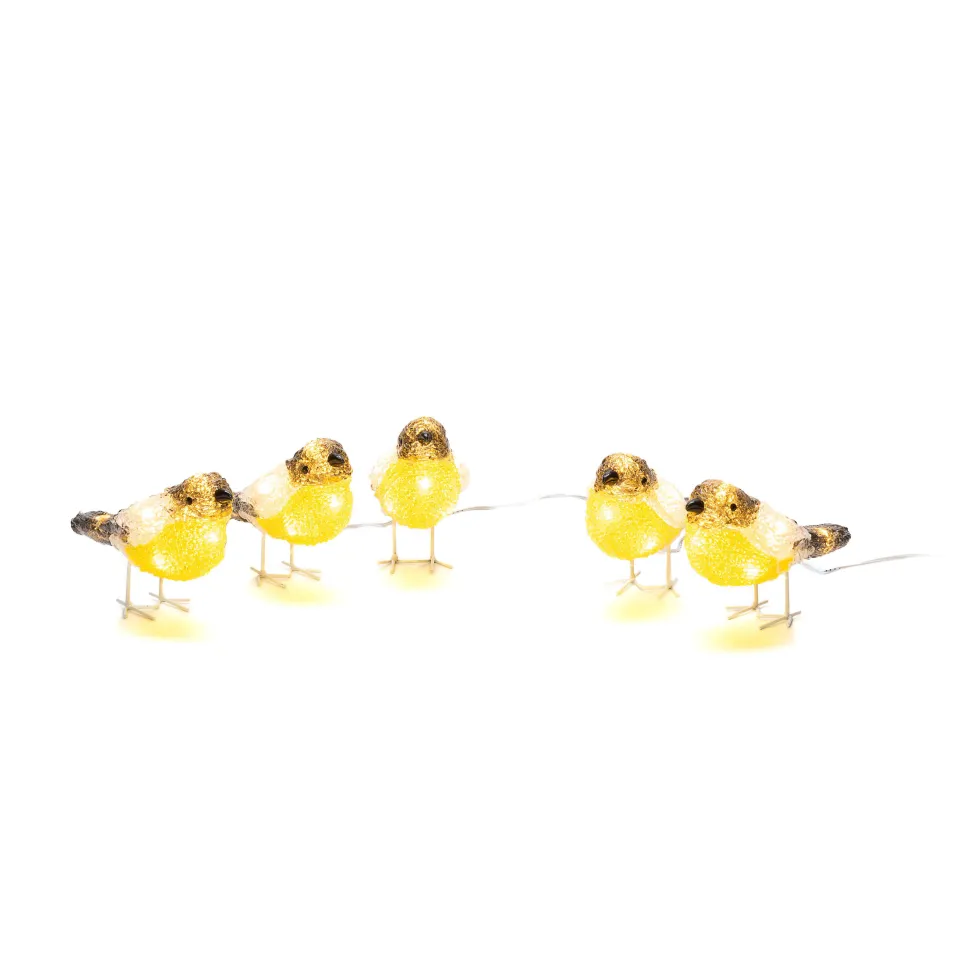 Konstsmide Kerstlichtsnoer Vogels (40 Led) (5 Vogels) (Geel)