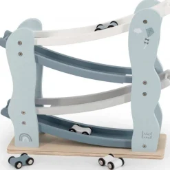 Label Label Wood Houten Auto Glijbaan Blauw