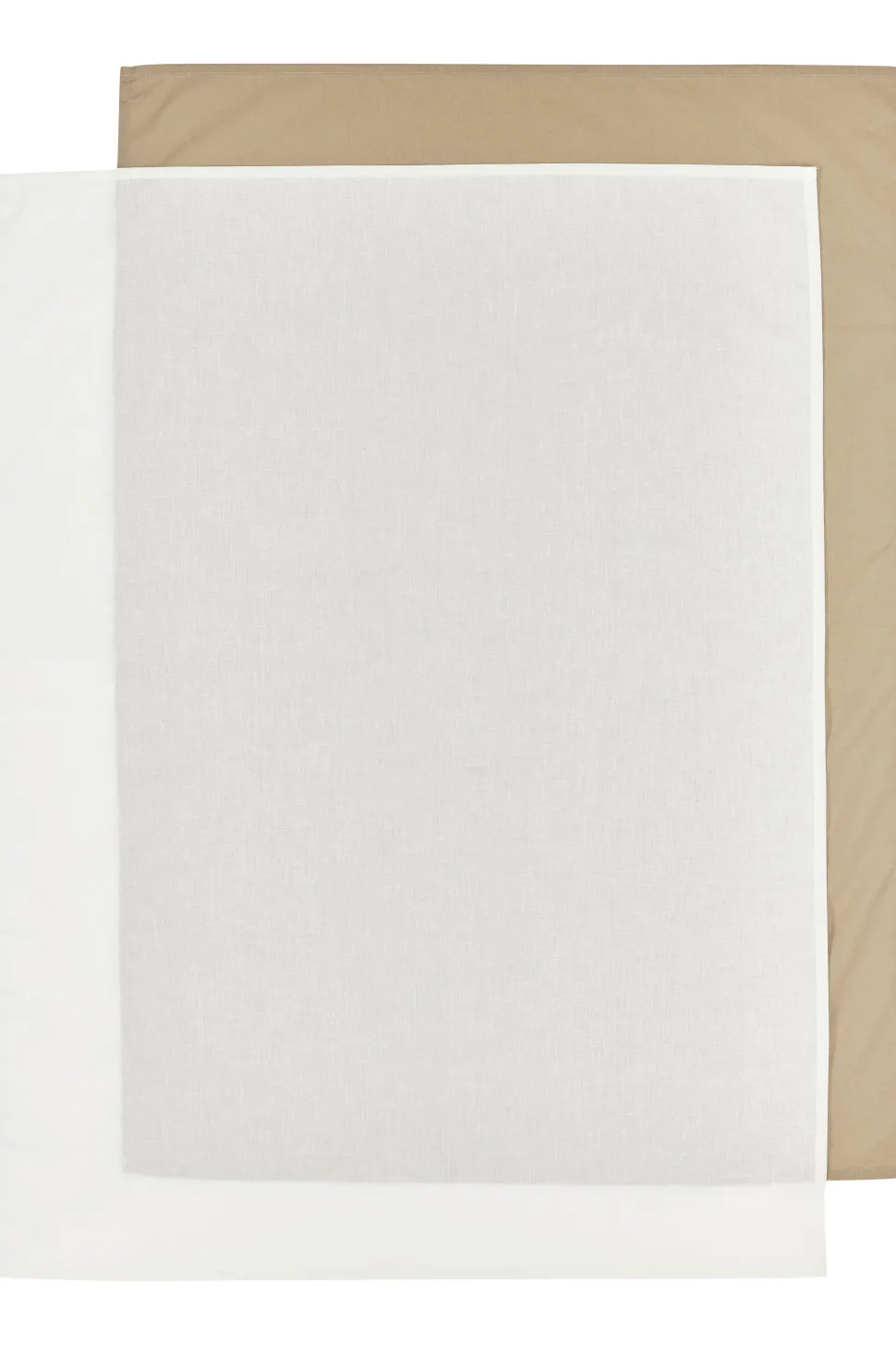 Meyco Baby Ledikantlaken - Set Van 2 100X150 Cm Uni Offwhite/Uni Taupe