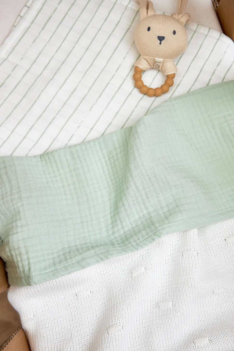 Meyco Hydrofiele Baby Ledikantlaken 100X150Cm Soft Green