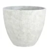 Mica Decorations Bravo Bloempot Rond Lichtgrijs Slate - (H40Xo45 Cm)