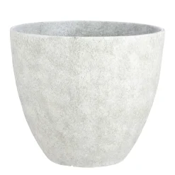 Mica Decorations Bravo Bloempot Rond Lichtgrijs Slate - (H40Xo45 Cm)