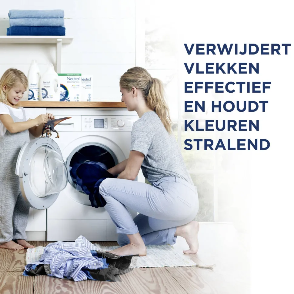 Neutral Parfumvrij Kleur Waspoeder - 4 X 18 Wasbeurten - Voordeelverpakking - 72 Wasbeurten