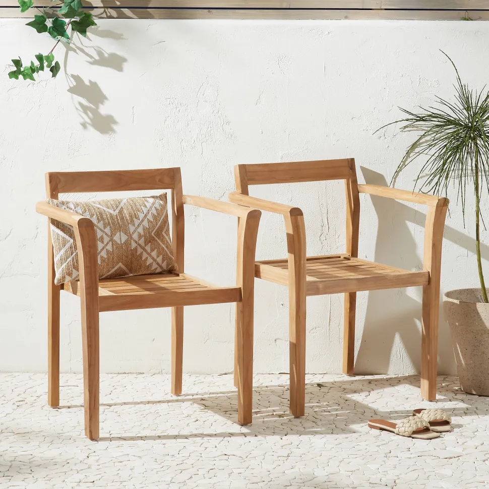 Nous Garden Teak Tuinstoel Bromo (Set Van 2)