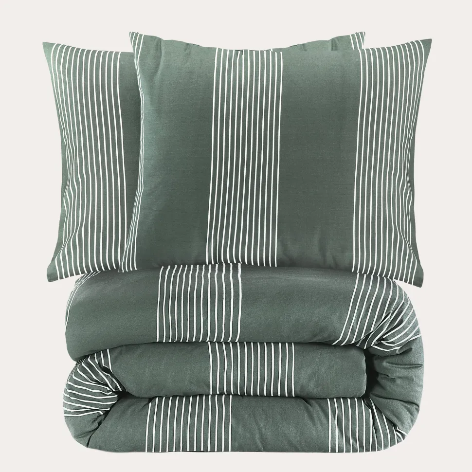 Nous Living Katoenen Dekbedovertrek 2 Persoons Wide Stripe (200X220 Cm)