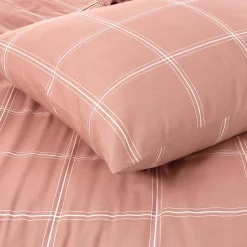 Nous Living Katoenen Dekbedovertrek 1 Persoons Line Check (140X220 Cm)