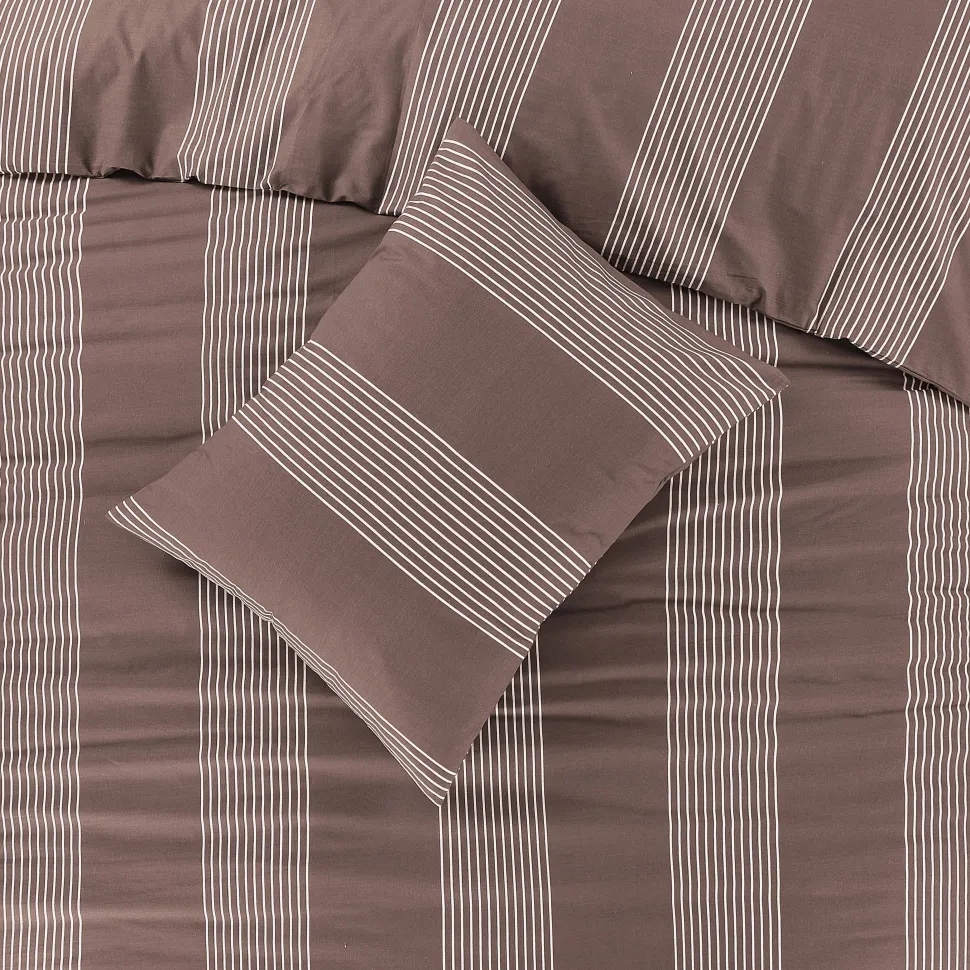 Nous Living Katoenen Dekbedovertrek 1 Persoons Wide Stripe (140X220 Cm)