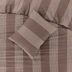 Nous Living Katoenen Dekbedovertrek 2 Persoons Wide Stripe (200X220 Cm)