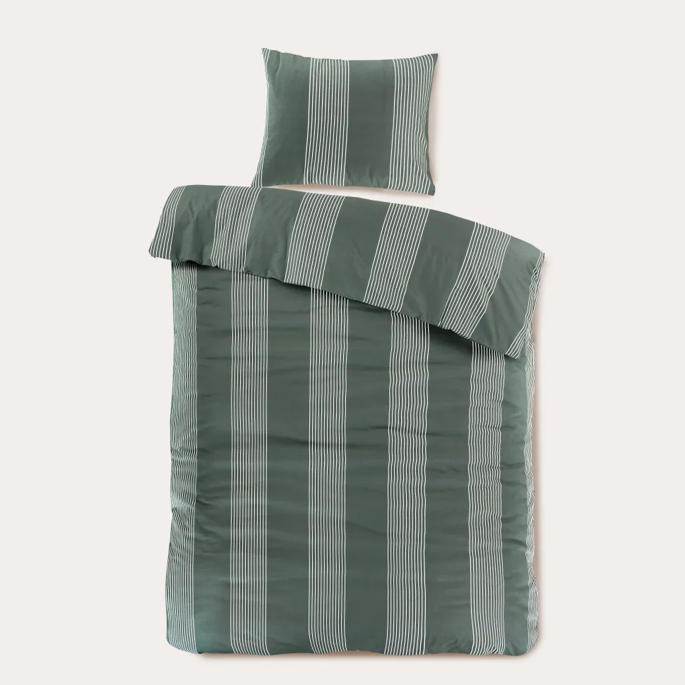 Nous Living Katoenen Dekbedovertrek 1 Persoons Wide Stripe (140X220 Cm)
