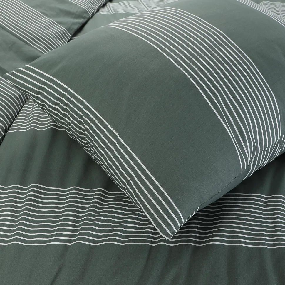 Nous Living Katoenen Dekbedovertrek 1 Persoons Wide Stripe (140X220 Cm)