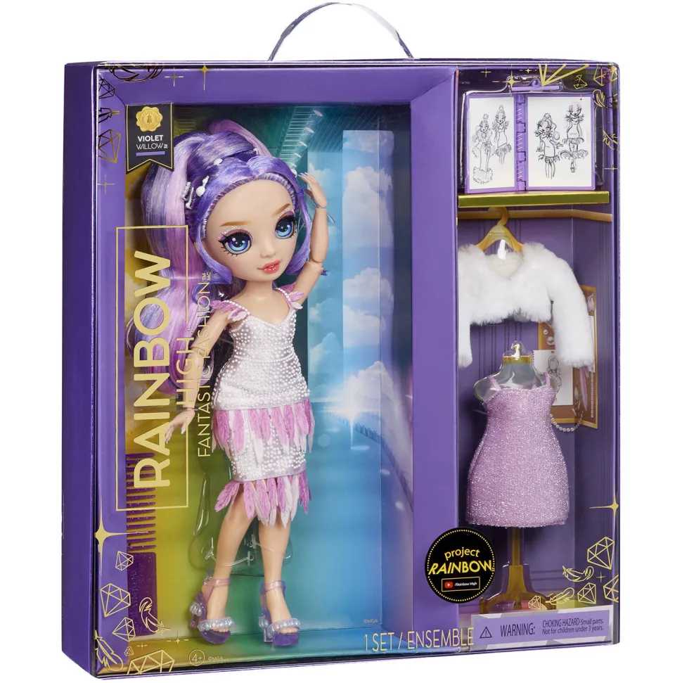 Rainbow High Fantastic Fashion Violet Willow - Paarse Pop