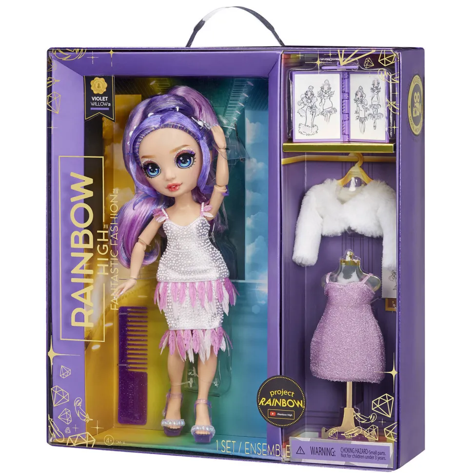 Rainbow High Fantastic Fashion Violet Willow - Paarse Pop