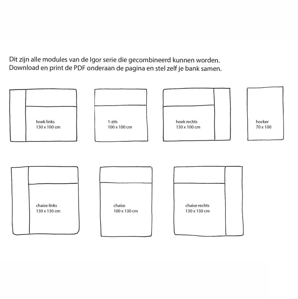 Wehkamp Home Igor Modulair Bankelement (Chaise Links)