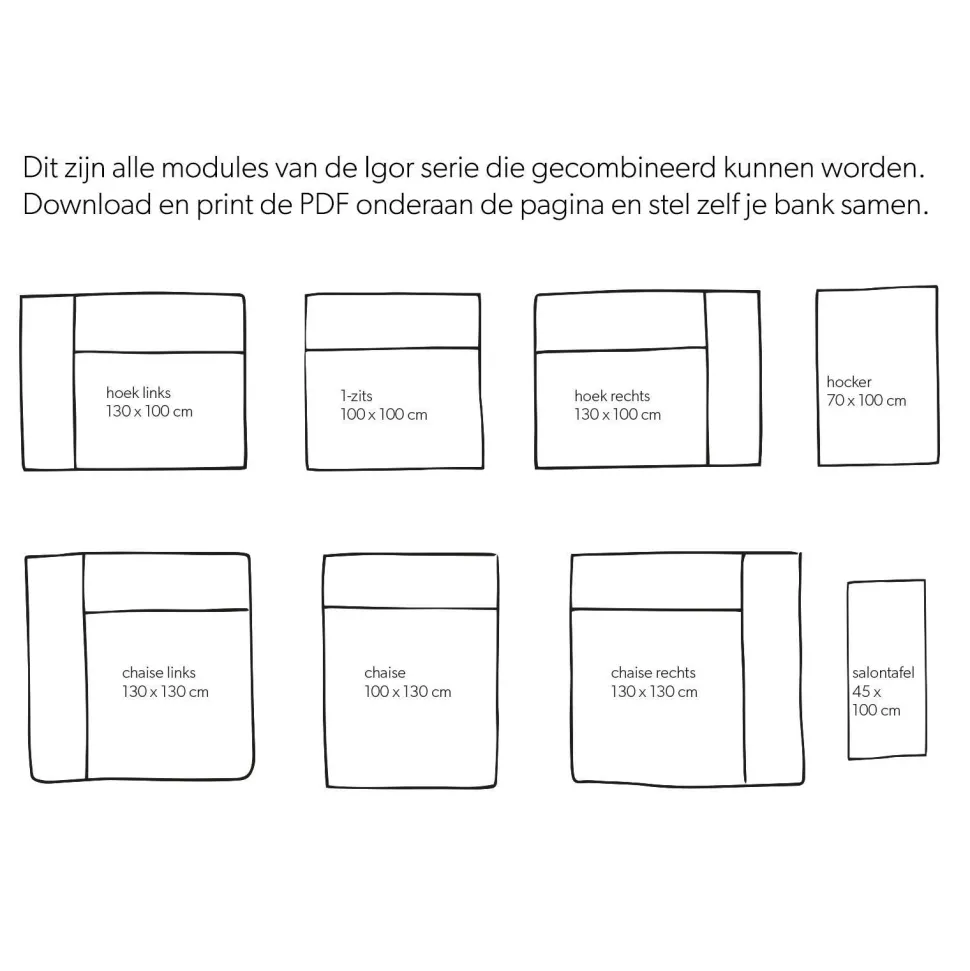 Wehkamp Home Igor Modulair Bankelement (Chaise Rechts)