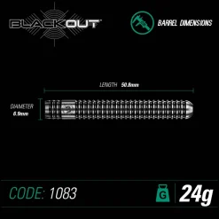 Winmau Blackout Steeltip Dartpijlen 24Gr