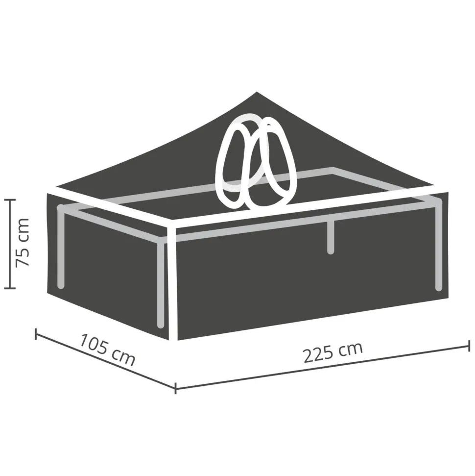Winza Outdoor Covers Tuinmeubelhoes Tafel Tot 220 Cm + Bobbin