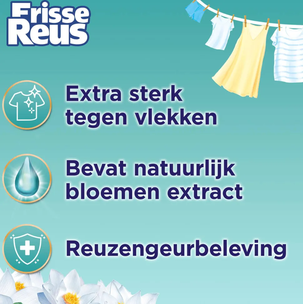 Witte Reus Gel Lotus - Vloeibaar Wasmiddel - Witte Was - Voordeelverpakking - 6 X 19 Wasbeurten - 114 Wasbeurten