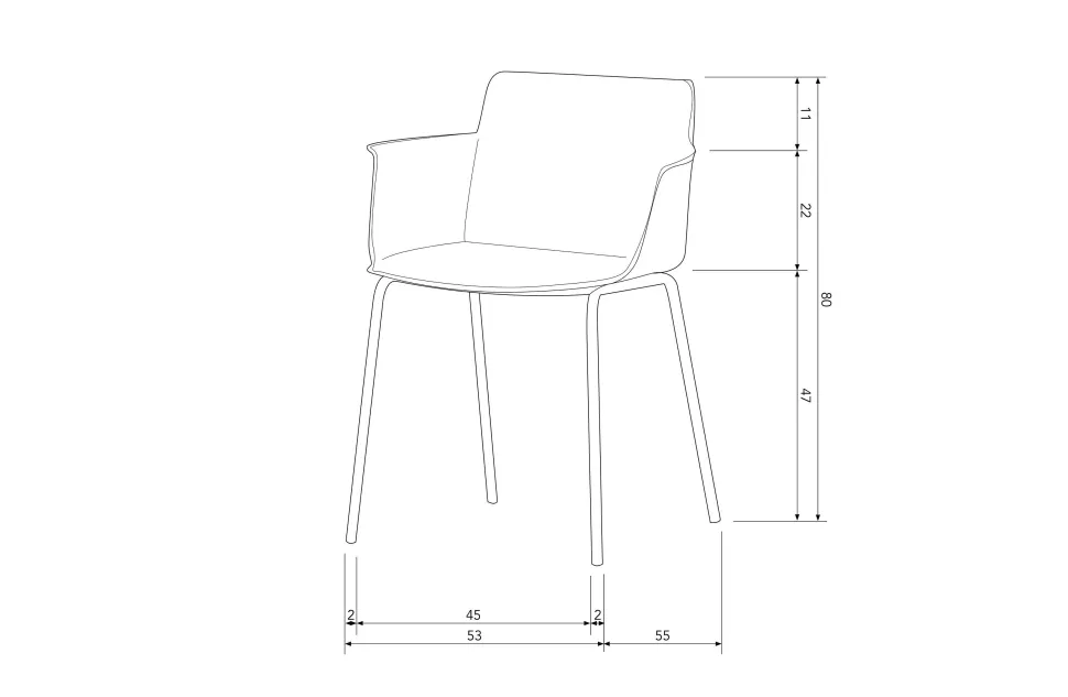 Woood Tuinstoel Foppe (Set Van 4)
