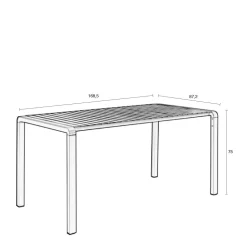 Zuiver Tuintafel Vondel (87,2X168,5 Cm)